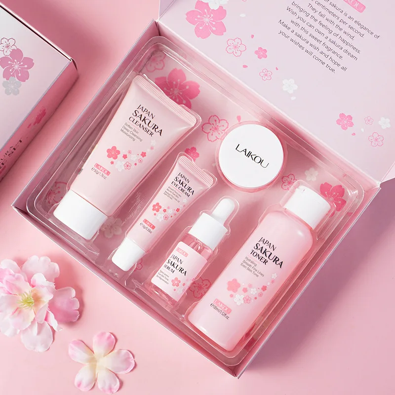 LAIKOU Sakura Kit Skin Care Se - Korean Skincare Routine review and price