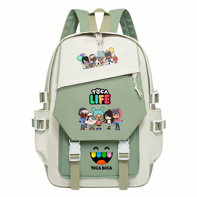 Toca Life World Print Backpack - Korean Student Lifestyle review and price