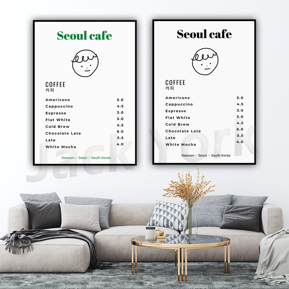 Seoul Cafe Print Wall Art Prin - South Korea Lifestyle review and price