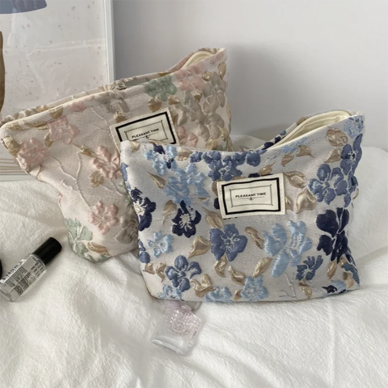 Cosmetic Bag Women Floral Make - Korean Skincare Routine review and price