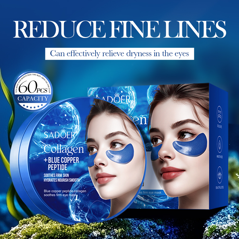 60pcs SADOER Caffeine Crystal  - Sheet Mask Collagen review and price
