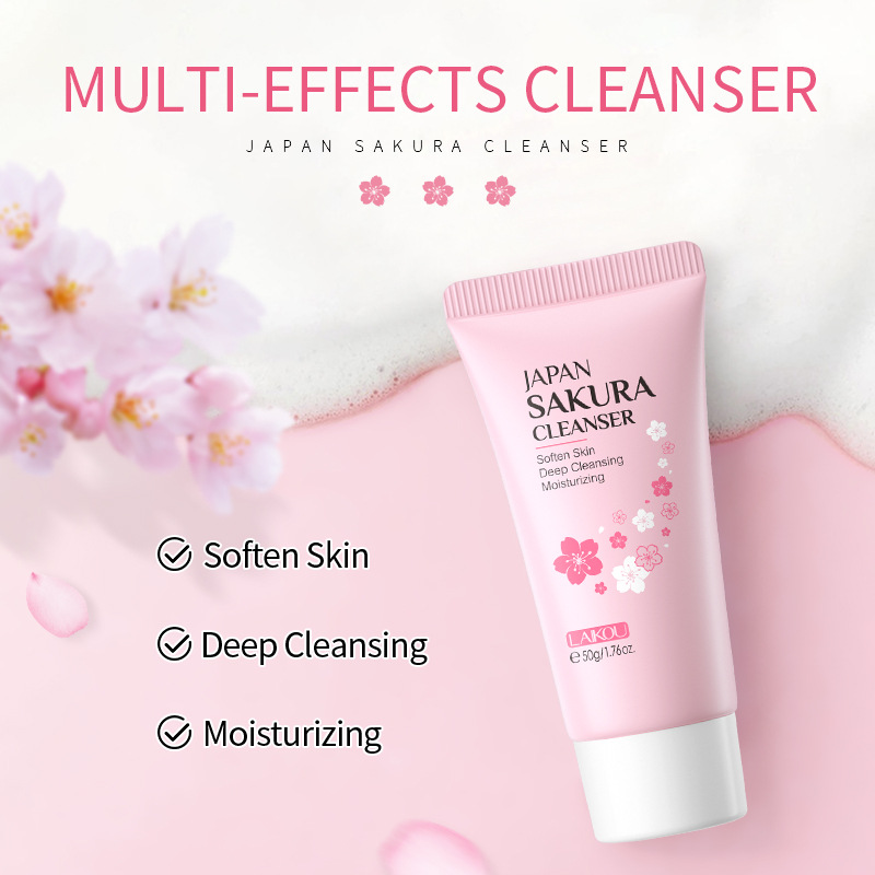 Japan Sakura Facial Cleaner Ko - Korean Skincare Routine review and price