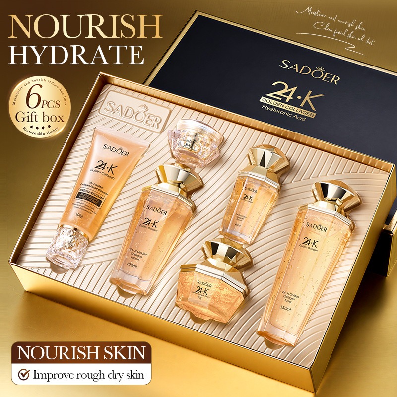 24K Gold Collagen Protein Skin - Korean Skincare Routine review and price