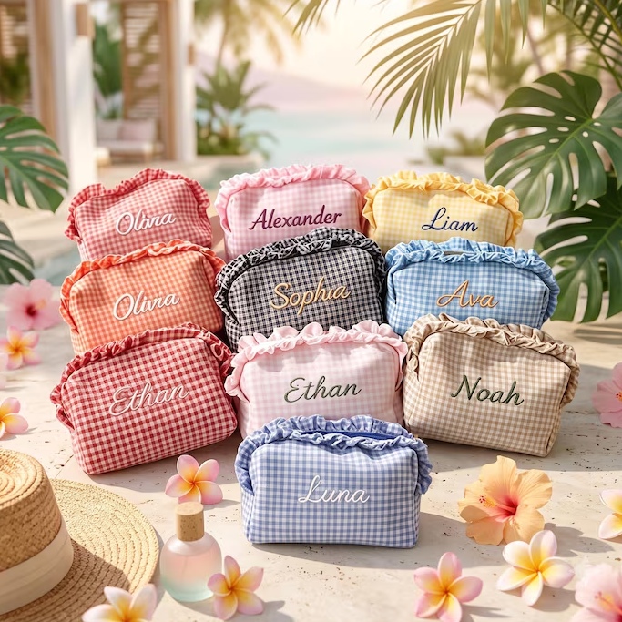 Custom Name Makeup Bag with De - Korean Skincare Routine review and price