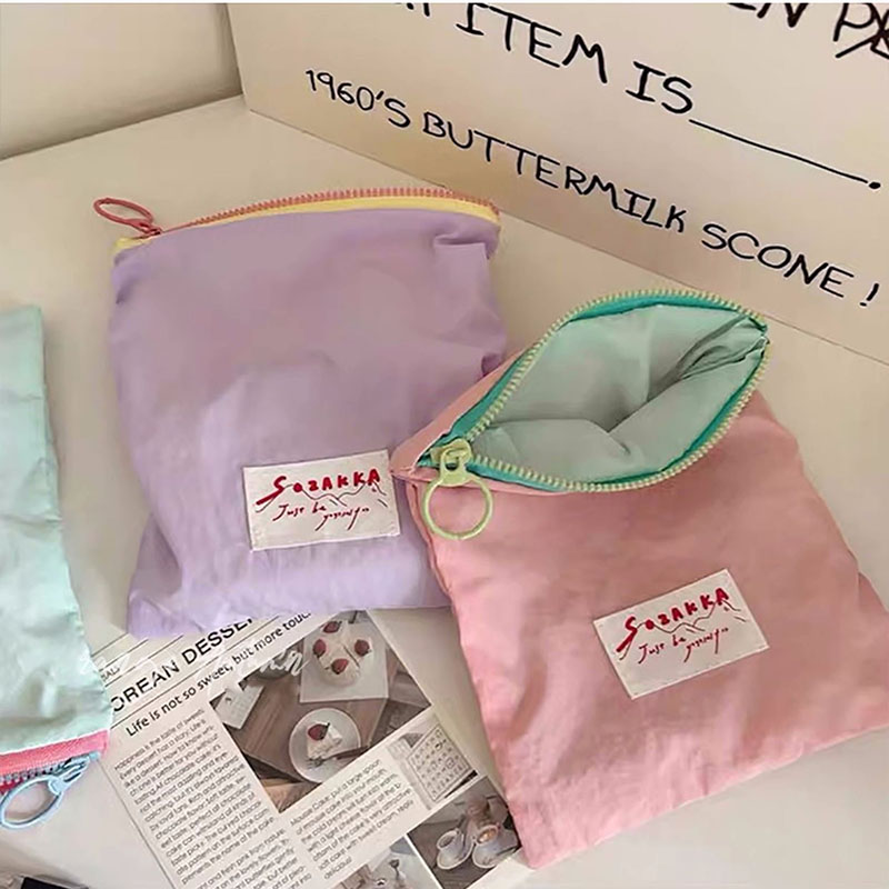 Solid Colour Makeup Bags Korea - Korean Skincare Routine review and price