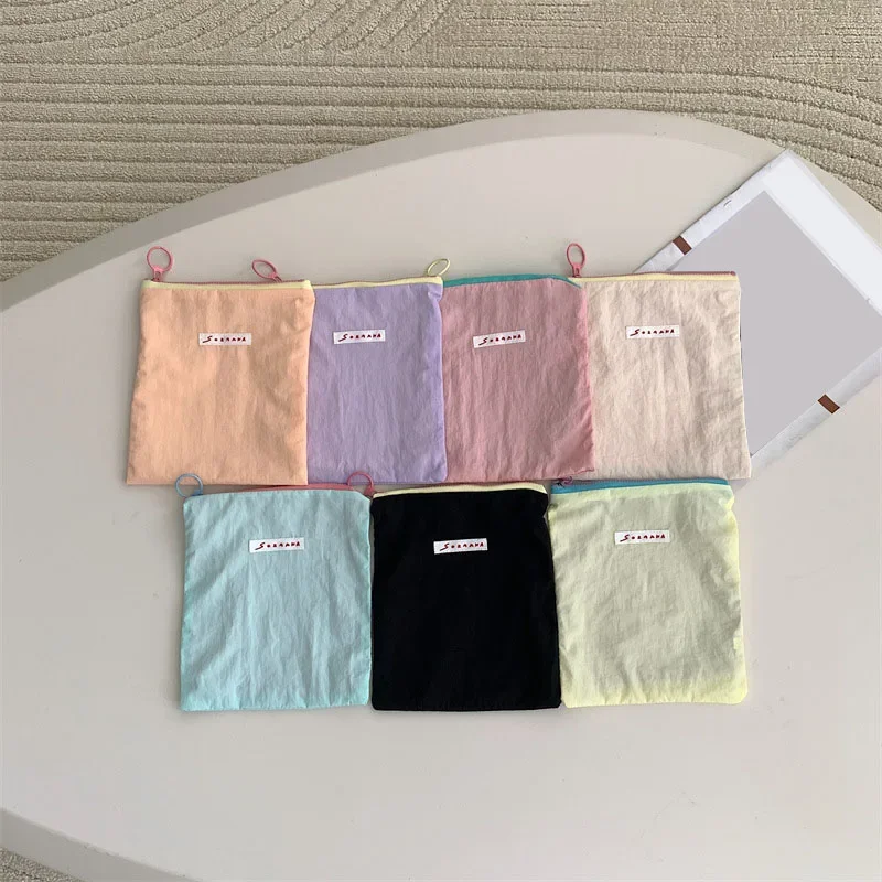 Solid Colour Makeup Bags Korea - Korean Skincare Routine review and price